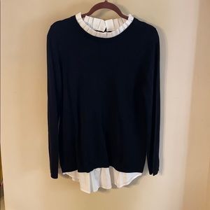 Pleated Woven Detailed Sweater!